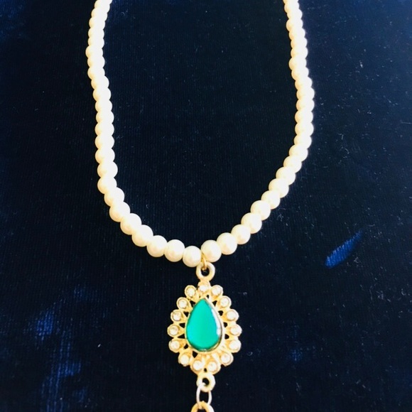 4/$24 Agate Green stone necklace - Picture 4 of 7